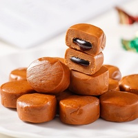 Bonbons gélifiés saveur café au lait en gros, bonbons salés moelleux fourrés au chocolat, caramel au beurre de cacahuète