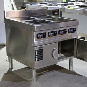 Cuisinière électromagnétique à induction en acier inoxydable à quatre têtes de haute qualité nouvelle pour les fournitures d'hôtel et de restaurant - Product Image 4