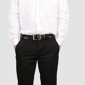 थोक गर्म बिक्री पुरुषों की दो-परत Cowhide के बेल्ट के लिए रेट्रो व्यापार असली लेदर बेल्ट पुरुषों - Product Image 6