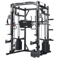 Station de musculation multifonction unisexe Smith Machine Cable Crossover pour haltérophilie musculation entraînement sportif