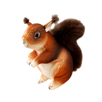 Peluche d'écureuil réaliste et adorable avec une queue moelleuse, douce et câline, disponible en deux tailles, idéale pour les cadeaux et la décoration intérieure