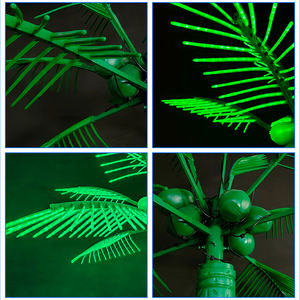 Nuit de vacances d'été Décoration de plage côtière profitez de led vert géant décoratif cocotier et palmier - Product Image 4