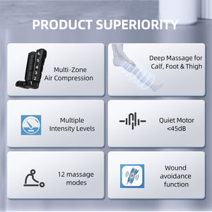 Máquina de Presoterapia con Logotipo Personalizado, Bomba de Compresión de Aire para DVT, Botas de Recuperación Deportiva, Masajeador de Pies y Piernas, Recargable, Portátil, con Temporizador - Product Image 4