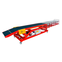 Système de convoyeur à bande inclinée télescopique de 40 pieds pour le chargement/déchargement de conteneurs et le chargement de camions, résistant à la chaleur, vitesse réglable