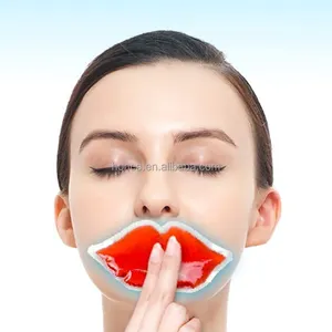 Dudak şekilli özel Logo baskı kullanımlık dudak buz jel paketi dudak Chill Pad paketi için estetik/plastik cerrahi soğutma
