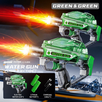 Pistolet à eau transparent de 140 ml à piles pour enfants, lot de 2, idéal pour les jeux d'été en extérieur, vente en gros