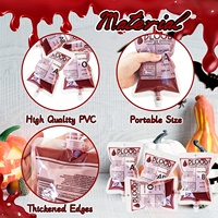 Pochettes de transfusion jetables personnalisées pour fête d'Halloween, tubes vides pour boissons sanglantes, sacs IV, sachets de jus et de boissons