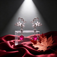 Boucles d'oreilles créoles en argent 925 plaqué platine, zircone cubique, design de luxe, cadeau pour femme, fiançailles, anniversaire, mariage, fête