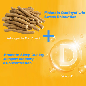 Gomitas de Ashwagandha y Hongos con Etiqueta Privada Personalizada, Suplemento Dietético para Mejorar la Calidad del Sueño y Apoyar la Memoria y la Concentración - Product Image 2