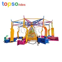 Nouvelles manèges à chaises volantes montées sur remorque, pliables et portables, capacité de 20 personnes, vitesse réglable pour parc d'attractions en plein air