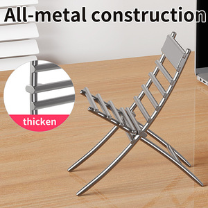 Aluminum Alloy Phone Stand <b>Tablet</b> <b>Holder</b> Silver Grey Detachable Portable Lightweight Creative Desk Accessory - Product Image 5