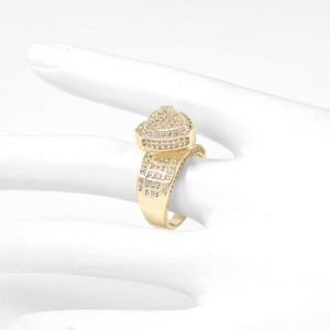 Drop Shipping Hiphop Iced Out Full Diamonds <strong>Box</strong> 3D Heart <strong>Ring</strong> - Product Image 5