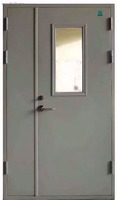 Porte coupe-feu en acier certifiée UL, simple ou double battant, style moderne, porte extérieure pour bâtiments commerciaux