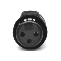 Connecteur de câble de microphone PRATT SC3F-WP-W MFL 3 broches XLR femelle étanche avec boîtier nickelé et contacts argentés, certifié ROHS/CE Audio