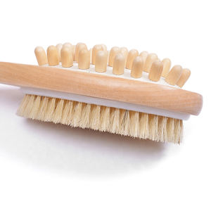 Nouveau design de poils de <span class=keywords><strong>sanglier</strong></span> naturels, nettoyage de la peau sèche et humide, manche en bois, <span class=keywords><strong>brosse</strong></span> corporelle et ensemble de gants - Product Image 4
