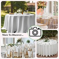 Nappe de mariage en satin tissé blanc de haute qualité et durable, avec taille et couleur personnalisables pour les événements