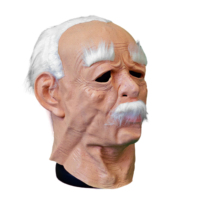 Adultes Deluxe Kind Old Grandfather Halloween Mask Old Man Vintage Trick or Treat Costume Vintage Holiday Decor