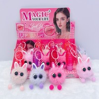 Gloss à lèvres MAGIC Plush Bunny Shiny, style porte-clés, hydratant, longue tenue, waterproof, non décolorant