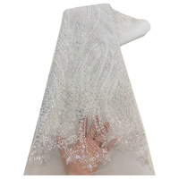 NI.AI Tulle africain perlé Net dentelle dentelle avec paillettes brodé tissu dentelle pour robe de mariée