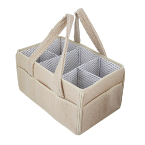 Venta al por mayor, venta directa personalizada, <span class=keywords><strong>precio</strong></span> razonable, organizador de terciopelo de peluche, bolsa de forro de puntos pequeños, pañal de guardería, <span class=keywords><strong>Caddy</strong></span> de pañales - Product Image 6