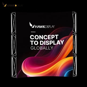 OEM/ODM tùy chỉnh pop-up biểu ngữ đứng cong lưới cấu trúc triển lãm quảng cáo hiển thị - Product Image 3