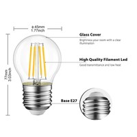 Ampoules LED à filament Edison certifiées RoHS et EMC, dimmables par PWM, AC 110V 220V, A60 ST64 G45, 4W 6W 8W