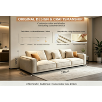 Ensemble de canapés modernes minimalistes en tissu technique résistant pour salon, couleur personnalisable, coussin en mousse de latex, mobilier modulaire de salon