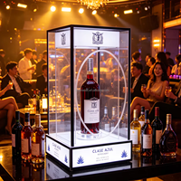Présentoir de Bouteilles d'Alcool pour Événements, Boîte Lumineuse en Acrylique Personnalisable avec Logo, Glorificateur de Service VIP à LED pour Bouteilles, Présentoir de Bouteilles pour Clubs