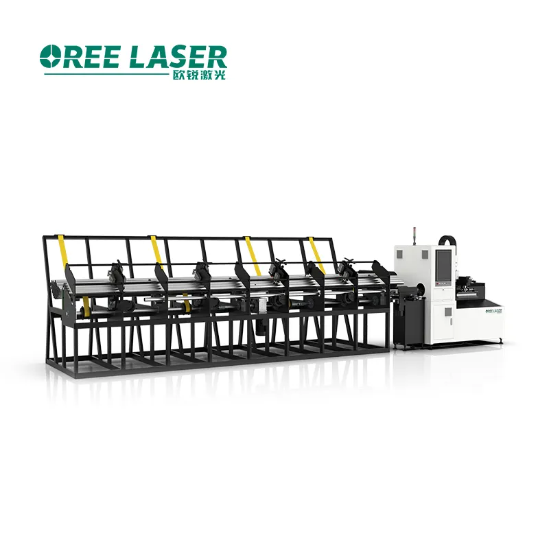 Máquina corte a laser tubo fibra metal alimentador automático para processamento metais Indústria autopeças móveis
