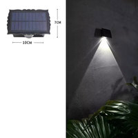 Applique murale solaire extérieure avec lumières LED lampe de lavage colorée pour jardin clôture balcon escaliers décor lampes de jardin solaires