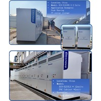 Packs de batteries au lithium pour le stockage d'énergie sur micro-réseau avec système d'onduleur hybride solaire BMS 233kwh