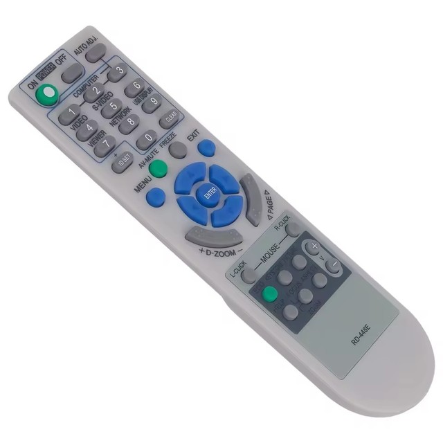 RD-448E Replacement Remote Control for Projectors NP-M260W/M300WS/NP-M300WS/VT800/M300X+/ME300X+/M300XC/M300XS+ Plastic