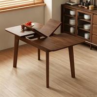 Table à manger pliante de luxe en bois massif, style classique moderne, pour salon, petit appartement, durable et écologique