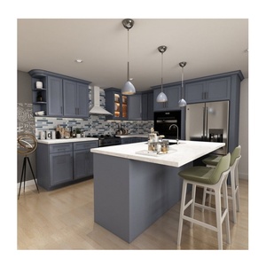 CBMMart 2025 Profil <span class=keywords><strong>Gola</strong></span> personnalisé Panneau PVC Finition acrylique grise Poignées Blanc Armoire de cuisine vintage en acier inoxydable Bois massif - Product Image 5