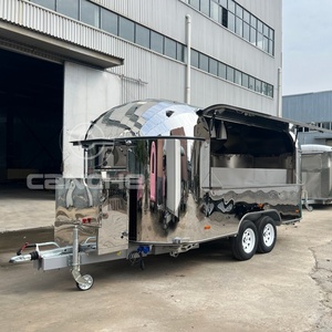 Camión de Comida Aprobado por la FDA, Remolque de Comida para Concesiones, Carrito de Barbacoa que Sirve Delicias Ahumadas, Camión Remolque con Horno para Hamburguesas y Pizza - Product Image 3