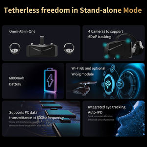 P-I-MAX หูฟังคริสตัล super <span class=keywords><strong>VR</strong></span> 8K ฮาร์ดแวร์ <span class=keywords><strong>VR</strong></span> แบบ all-in-one 6DoF พร้อมแว่นตาจอแสดงผล QLED คุณภาพสูงสำหรับ <span class=keywords><strong>PC</strong></span> <span class=keywords><strong>Steam</strong></span> <span class=keywords><strong>VR</strong></span> - Product Image 5