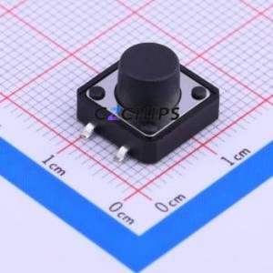 TSA123G80-250 Tactile Switch SMD Switch Single Pole Single Throw Round Button 2.5N Vertical Mount - Product Image 1