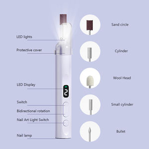 UV ışık ile akülü tırnak matkabı profesyonel taşınabilir elektrikli tırnak törpüsü kiti şarj edilebilir elektrikli tırnak matkap kalem - Product Image 4