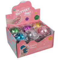 Glitter Water Stress Balls Squeeze Balls Squishy Water Ball avec Glitter