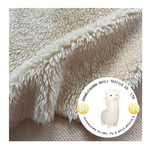 Vải Lông Cừu Nhân Tạo Lông Cừu <span class=keywords><strong>Sherpa</strong></span> Siêu Mềm <span class=keywords><strong>Polyester</strong></span> Dệt Kim Dùng Cho Vải Mùa Đông Lót Hàng May Mặc Vải Dệt Gia Đình - Product Image 1