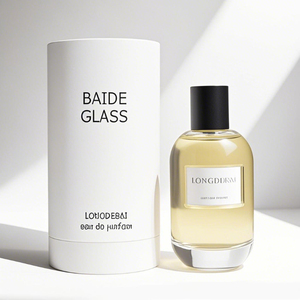 Wholesale Round Perfume <b>Spray</b> <b>Bottle</b> <b>Empty</b> Crimp Cylinder Clear White Cap 100ml Glass Perfume <b>Bottle</b> with Tube Box - Product Image 2