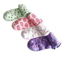 Nouvelles chaussettes en tricot respirantes et amusantes à motif crème glacée, conçues sur mesure pour un usage quotidien