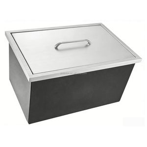 Food Grade Stainless Steel Ice Storage <b>Bin</b> with Direct <b>Cover</b> - Commercial Insulated Ice Container for Bar/Restaurant - Product Image 1