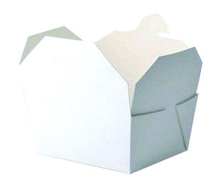Contenedor de comida para llevar, caja de comida blanca de papel, resistente a grasa y fugas, caja de almuerzo desechable de cartón para catering - Product Image 6