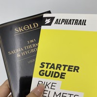 Brochure pliée en trois sur papier d'art personnalisé, impression de logo et contenu sur mesure, directement de l'usine, pour la promotion de la marque