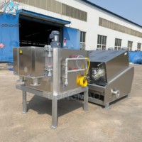 Presse à vis multi-plaques à volute pour la déshydratation et l'épaississement des boues d'abattoir industriel, faible consommation d'énergie, en acier inoxydable SS304