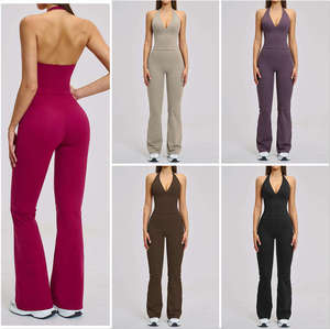 Ensemble <span class=keywords><strong>de</strong></span> <span class=keywords><strong>sport</strong></span> pour <span class=keywords><strong>femme</strong></span> en forme <span class=keywords><strong>de</strong></span> V, dos évidé, luxueux et élégant, haute extensibilité, pour yoga et fitness - Product Image 2