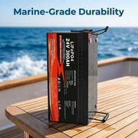 Batteries LiFePO4 Lithium-Ion de qualité supérieure 12V/24V 100Ah-600Ah avec BMS intelligent intégré, certifiées CE, garantie 10 ans pour l'énergie solaire domestique