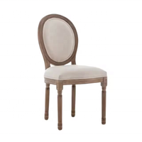 Chaise de salle à manger Louis en bois à dossier rond, confortable et à prix abordable, idéale pour les banquets et mariages