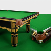 Table de billard professionnelle en bois massif avec tapis vert en feutre de qualité tournoi pour club ou salle de jeux